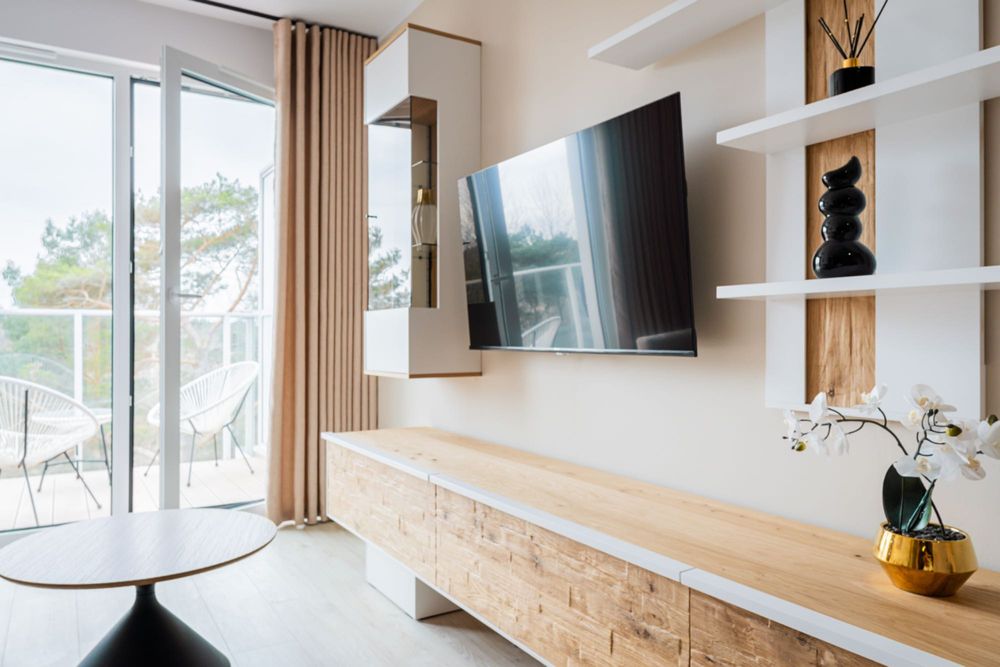 Stylowy Apartament w Jastrzębiej Górze Blisko Plaży | Basen | Jacuzzi | Prywatny Balkon