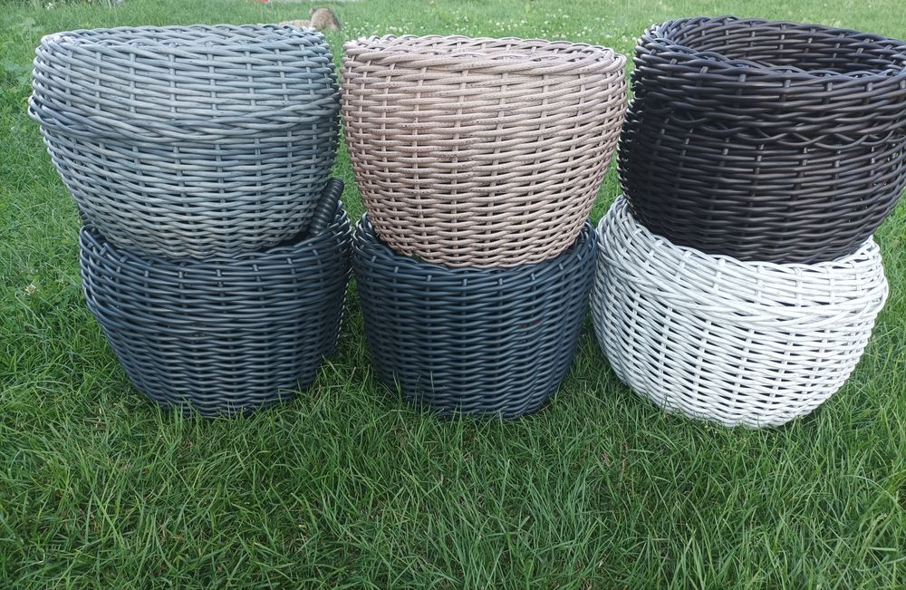 Кашпо, дровниці,горщик для квітів з ротангу