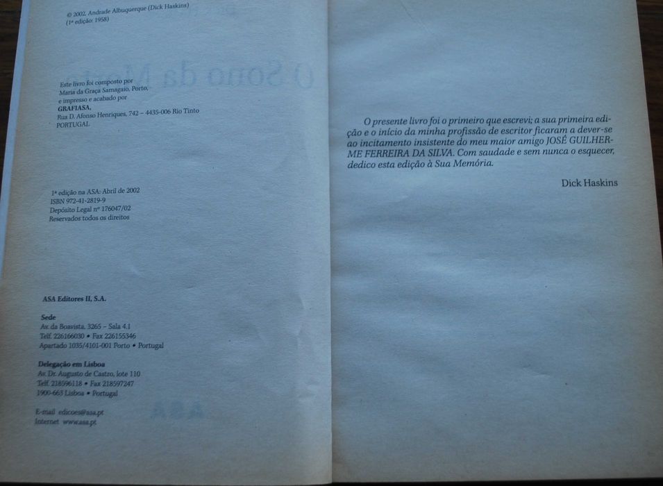 O Sono da Morte de Dick Haskins - 1º Edição 2002