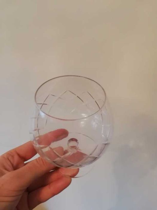 5 copos de conhaque/brandy de cristal