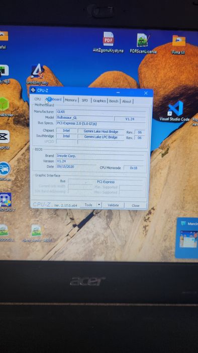 Używany laptop Acer. Model jak na zdjęciu