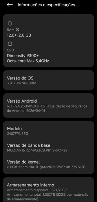 Xiaomi 14T Pro 1TB (com carregador 120W incluído)