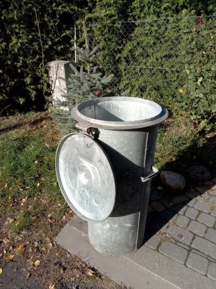 Pojemnik metalowy na odpady popiół smietnik