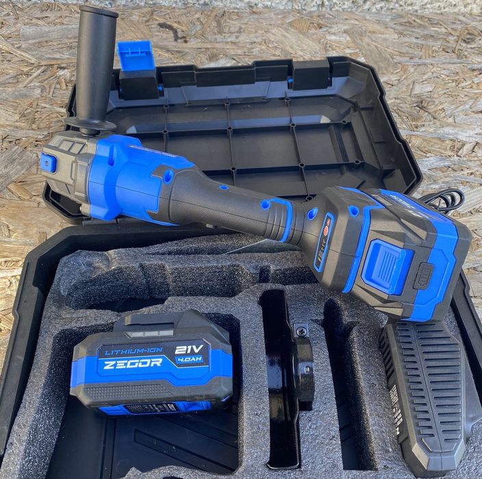 Акумуляторна болгарка безщіткова Zegor AGAX-21BL 2акб 4ампера