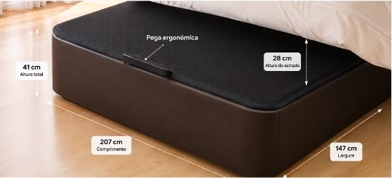 Cama Somier casal 140x200