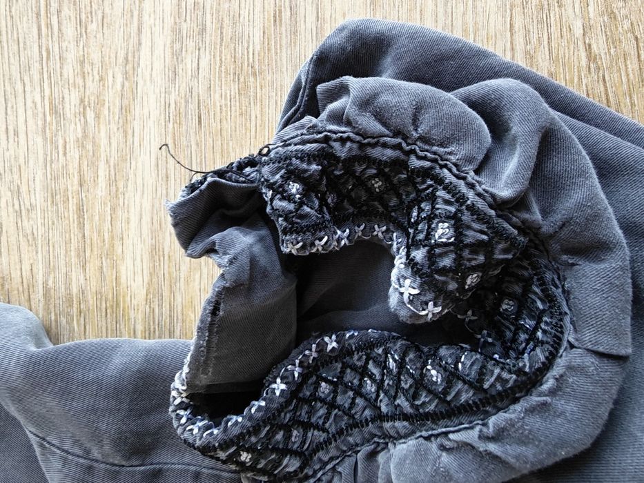 H&M sukienka tunika damska Boho haft lyocell szara rozmiar 46, xxxl