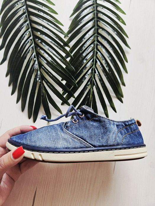 Мокасини джинсові для хлопчика Timberland, розмір 34-35, кеди для хлоп
