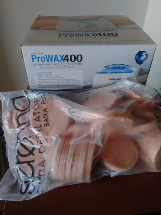 Panela de aquecimento de cera com oferta de 1kg de cera em discos