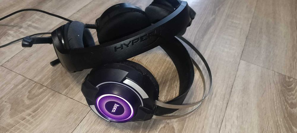 Гарнітура ігрова Навушники HyperX Cloud Stinger HX-HSCS-BK, Hoco ESD06