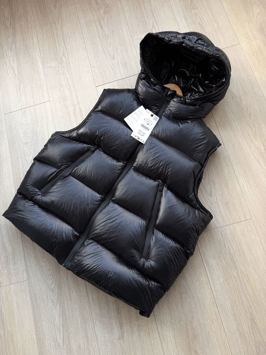 Жилет-Пуховик Zara Down Vest Оригінал Куртка Жилетка Мужской Черный