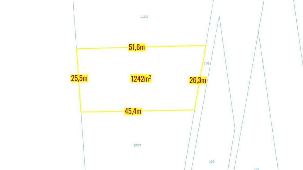 Działka budowlana Gosławice 1242m2