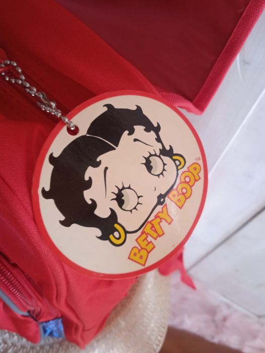 Świetny nowy plecak Betty Boop elementy holo brokat