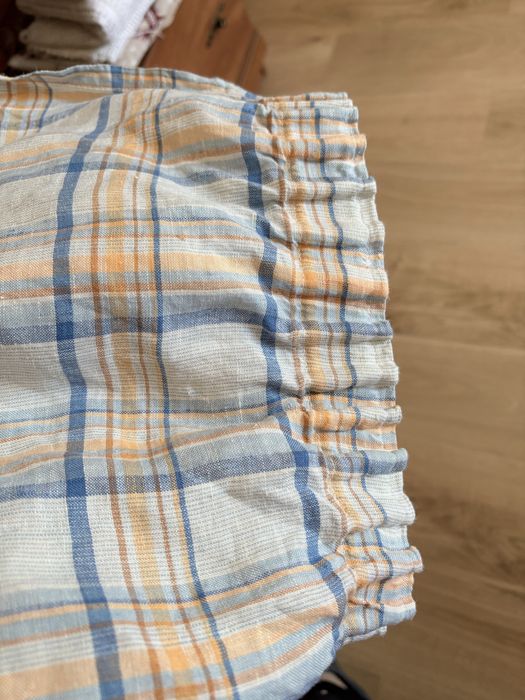 Piękny zestaw zasłon w kratę – 2 sztuki – Przewiewne i stylowe