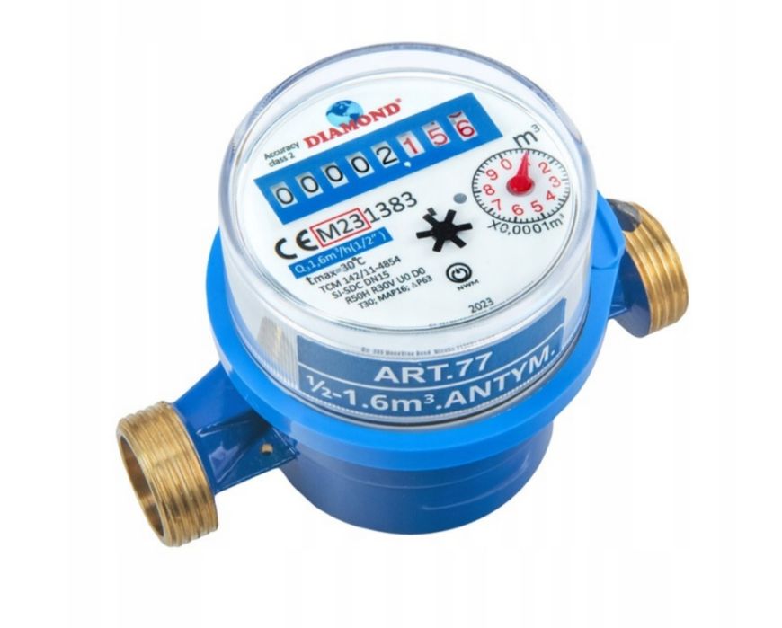 Wodomierz wody zimnej 1/2 1,6m3 legal 2028 konsola wodomierzowa zestaw
