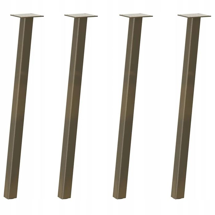 Nogi do stołu konsolowego 4 szt. Naturalna stal 72 cm