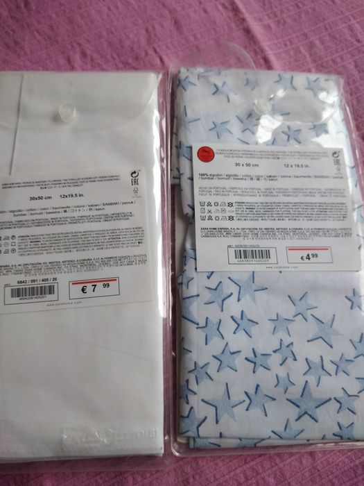 ZARA. Capa de edredão e 2 fronhas para cama de bebe