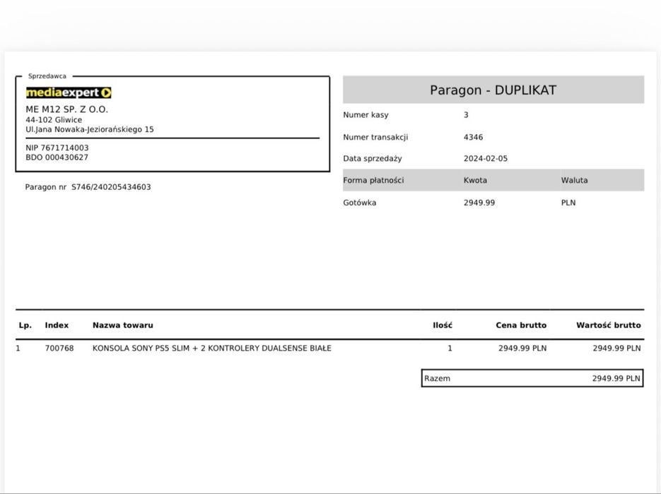 PS5 Slim+2 kontrolery
