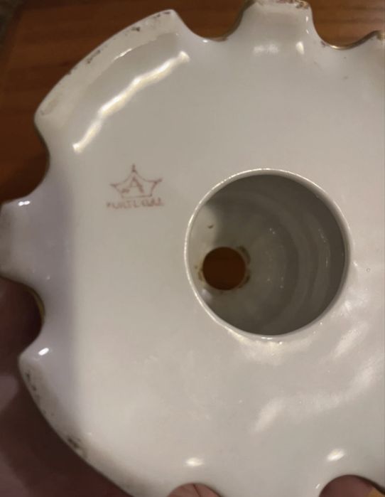 Castiçal em porcelana com flore Artibus