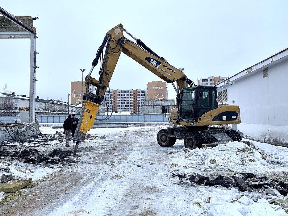 Копка котлованів | Земляні роботи | Демонтаж будинків | Гідромолот