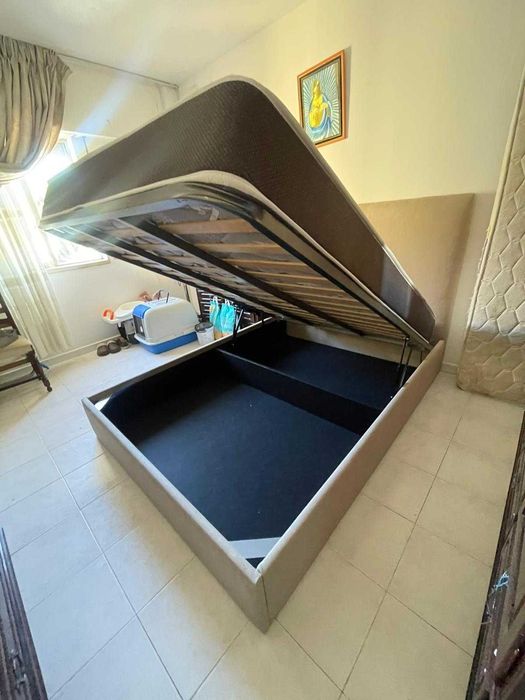 Pack cama completa lisa 1.90 x 1.40 , incluso estrado e colchão oferta