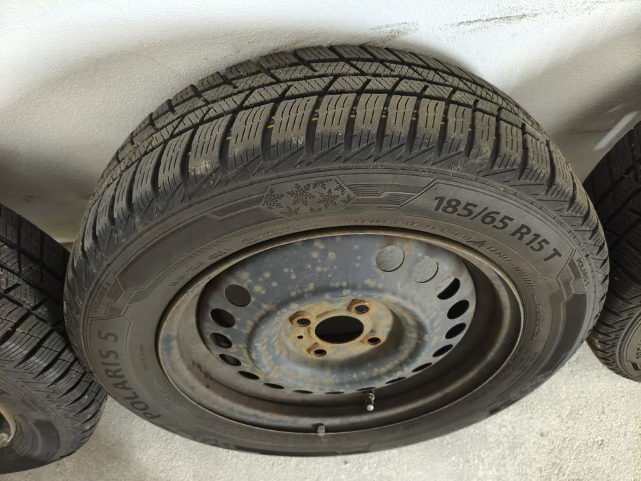 4 Jantes de Ferro c/ Pneus Inverno Barum Polaris 5 (Nissan Note / Renault)