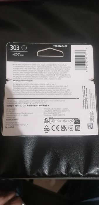 Tinteiro original HP 303 preto