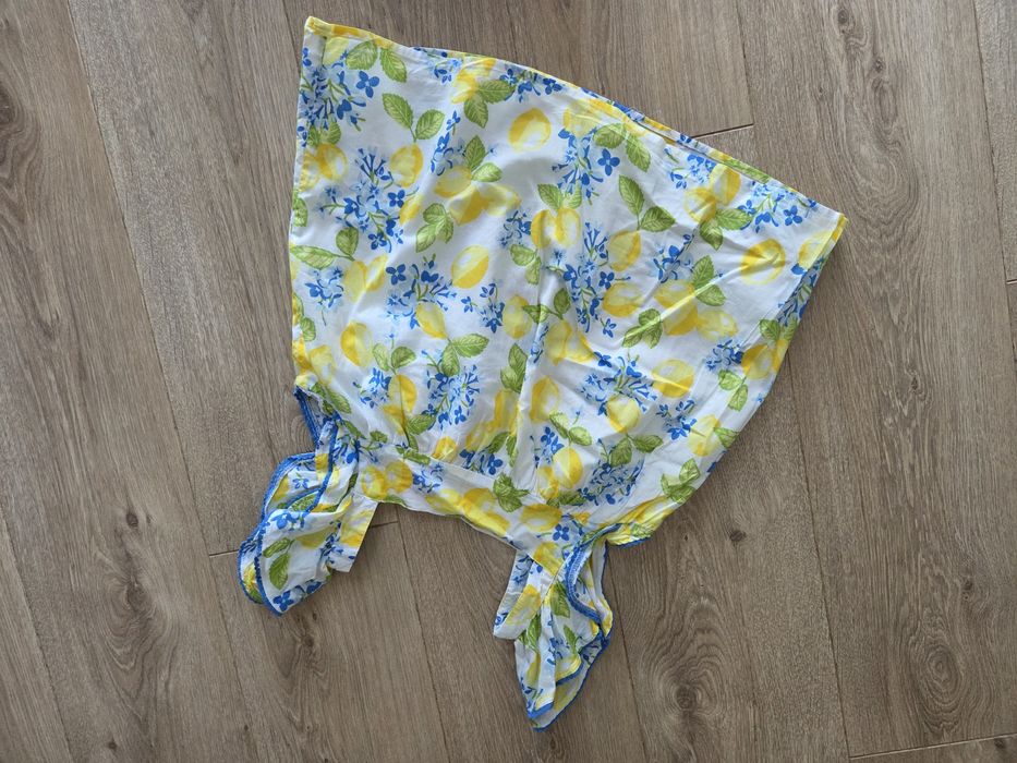 TKMaxx r.152 Isaac Mizrahi spidnie luźne bawelna koszulka cytryny