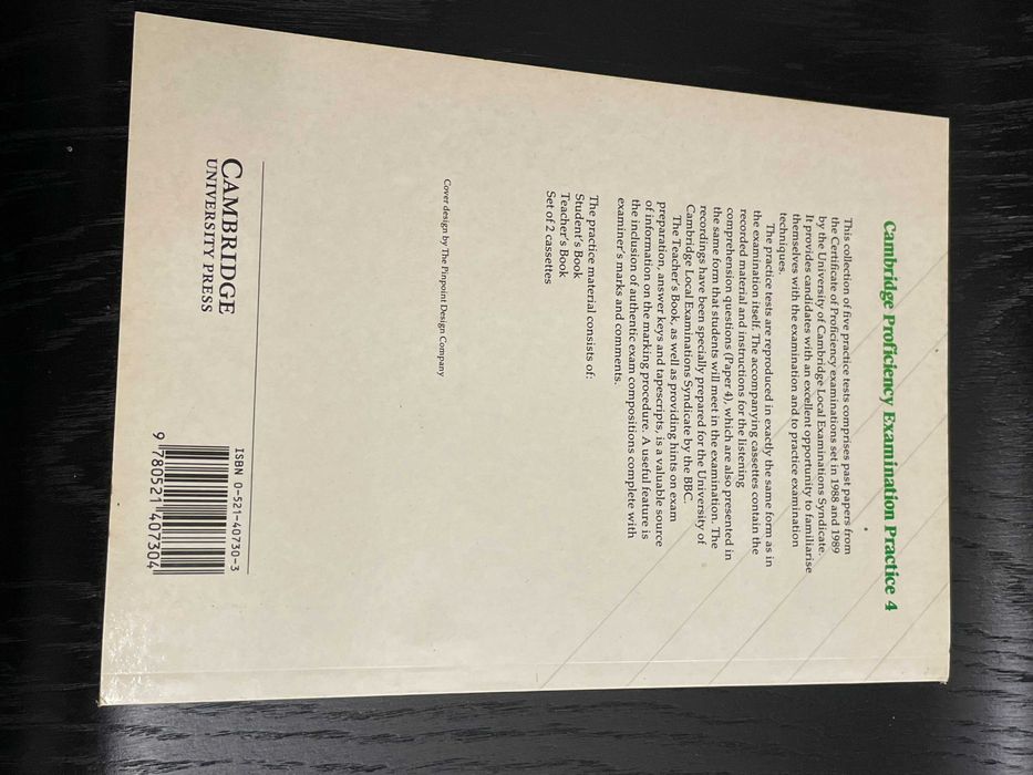 Livro Cambridge Proficiency Examination Practice 4