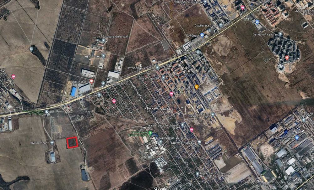 Продаж фасадної ділянки Київська обл 300кВт 311 соток БЕЗ КОМІСІЇ