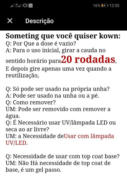 Verniz de gel em caneta