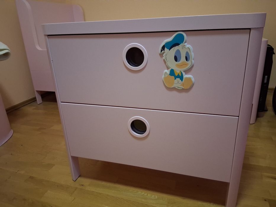 Łóżko+ materac+ komoda