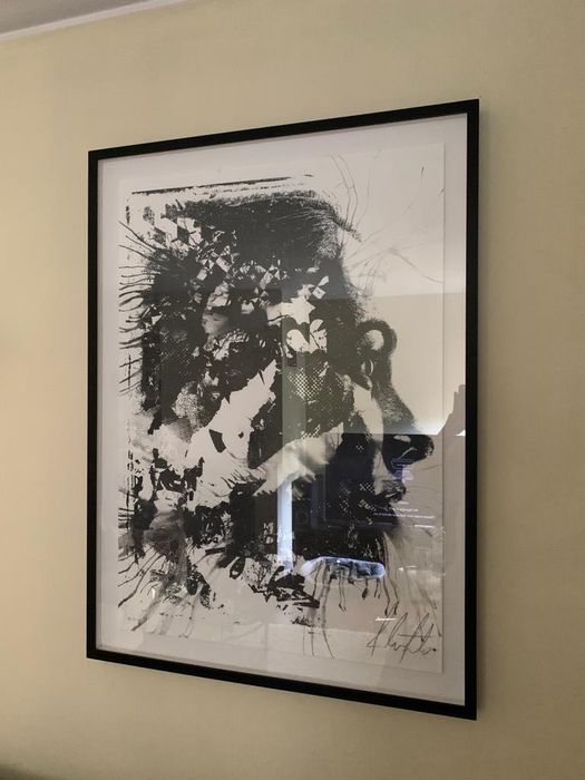 Vhils - Graphite - Serigrafia com Moldura