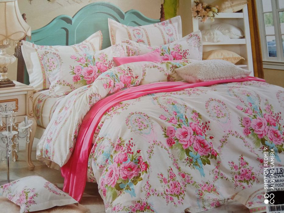 Komplet pościeli satyna b Collection World 160x200 cm shabby chic nowa