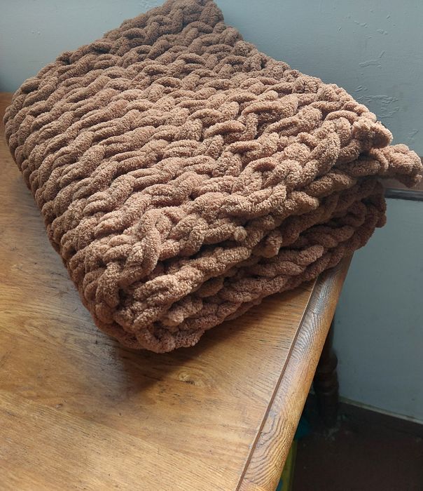 Плюшевий плед ручної роботи