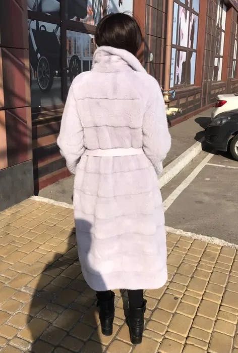 Біла довга натуральна шуба пальто норка греція норковая белая шуба S