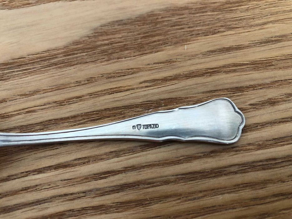 3 Colheres de Cafe de Prata Topazio