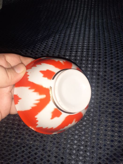 Фарфор пиала позолота Ташкент блюдце для чая