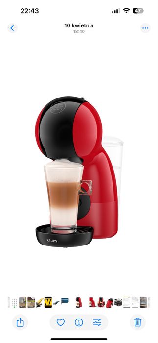 Ekspres KRUPS Nescafe Dolce Gusto Piccolo KP 1006 ekspres kapsułkowy