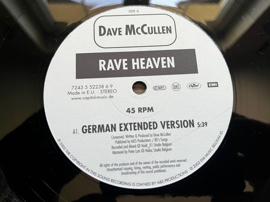 Dave McCullen - Rave Heaven VG-/VG Hard Trance