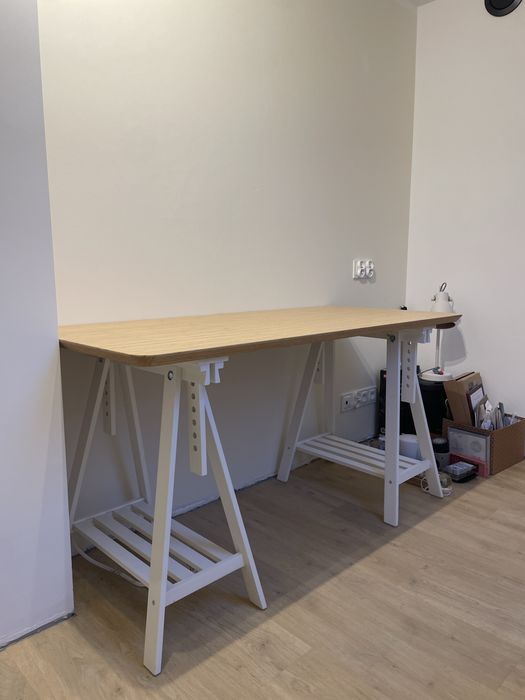 IKEA - biurko bambus anfallare/mittback 140cm stan bdb