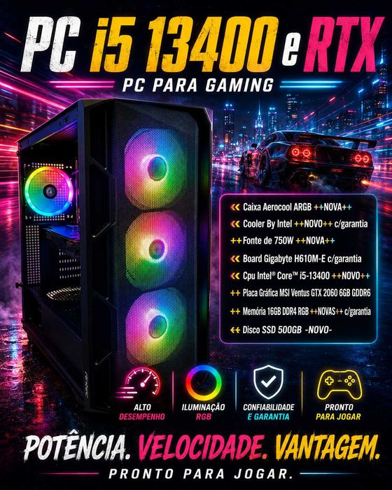 Pc Gamer I5 TOP Com gráfica RTX e NVME ++NOVO++