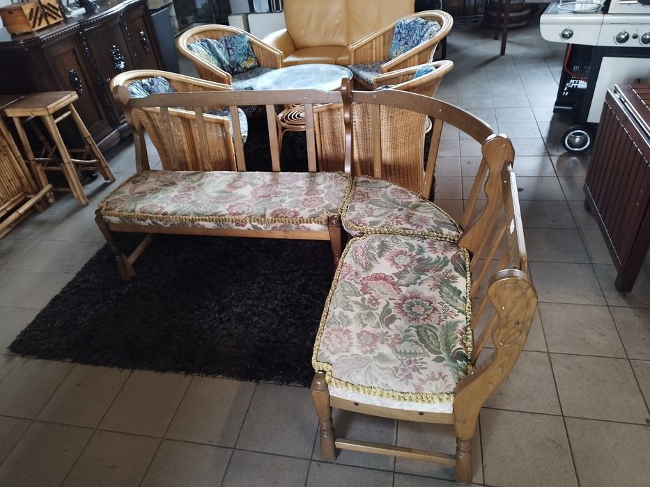 narożnik dębowy antyk Vintage kuchnia salon taras