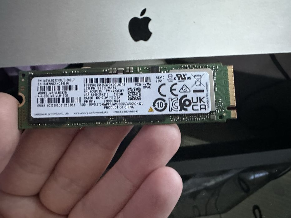 SSD диск Samsung 512GB NVMe M2 накопитель Самсунг Снять с ноутбука(99%)
