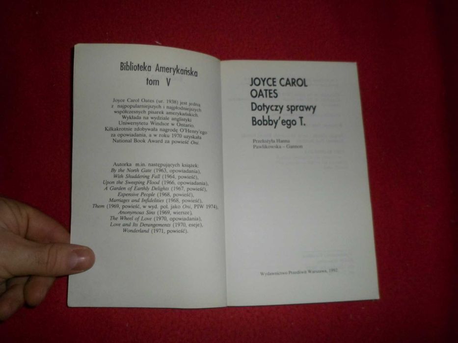 Joyce Carol Oates - Dotyczy sprawy Bobby'ego T. [Biblioteka Amerykańsk