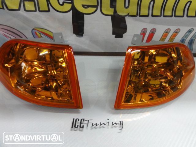 Piscas frontais + lâmpadas de pisca diaden vision para HONDA CIVIC 92-95 4 Portas EG8, EG9, EH8, EH9 fundo laranja Euro Look