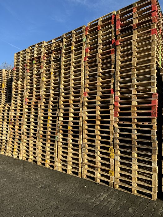 Palety przemysłowe 1200x1000 +/- 2,3cm , gęsty blat.