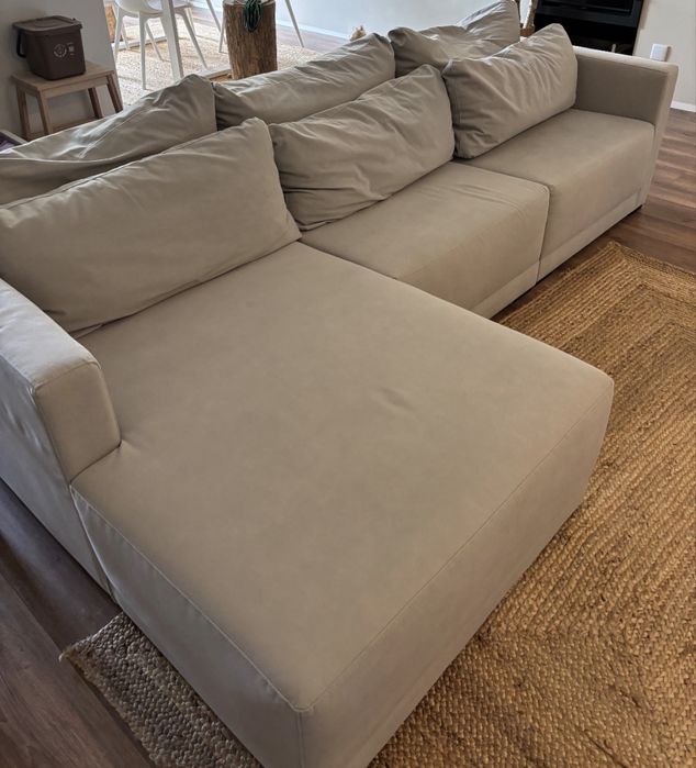 Sofá modular cinza rustika