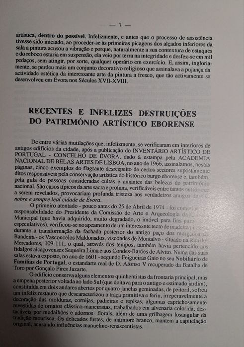 Lote de 3  "Cadernos de História e Arte Eborense" 1982