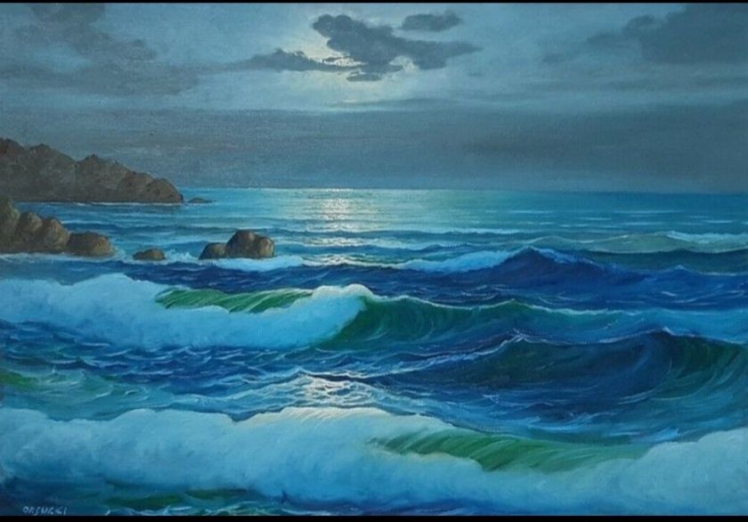 Pintura com título: Tempestade, Liivorno, Itália