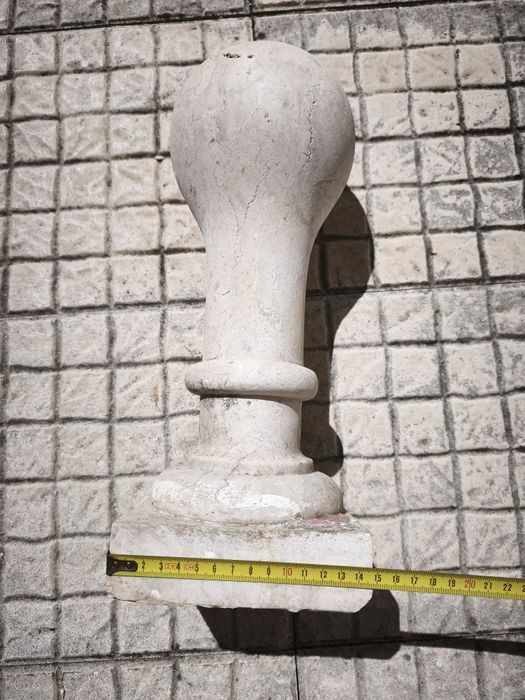 Lote de 10 Balaústres Antigos em Mármore Legítimo (36 cm)
